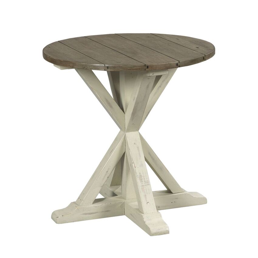 -TRESTLE ROUND END TABLE
