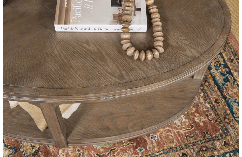 OVAL COFFEE TABLE ON CASTERS Room 2