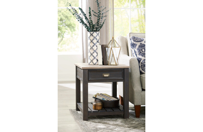 RECTANGULAR DRAWER END TABLE Room 1