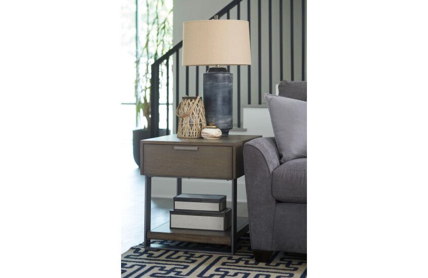 RECTANGULAR DRAWER END TABLE Room 1