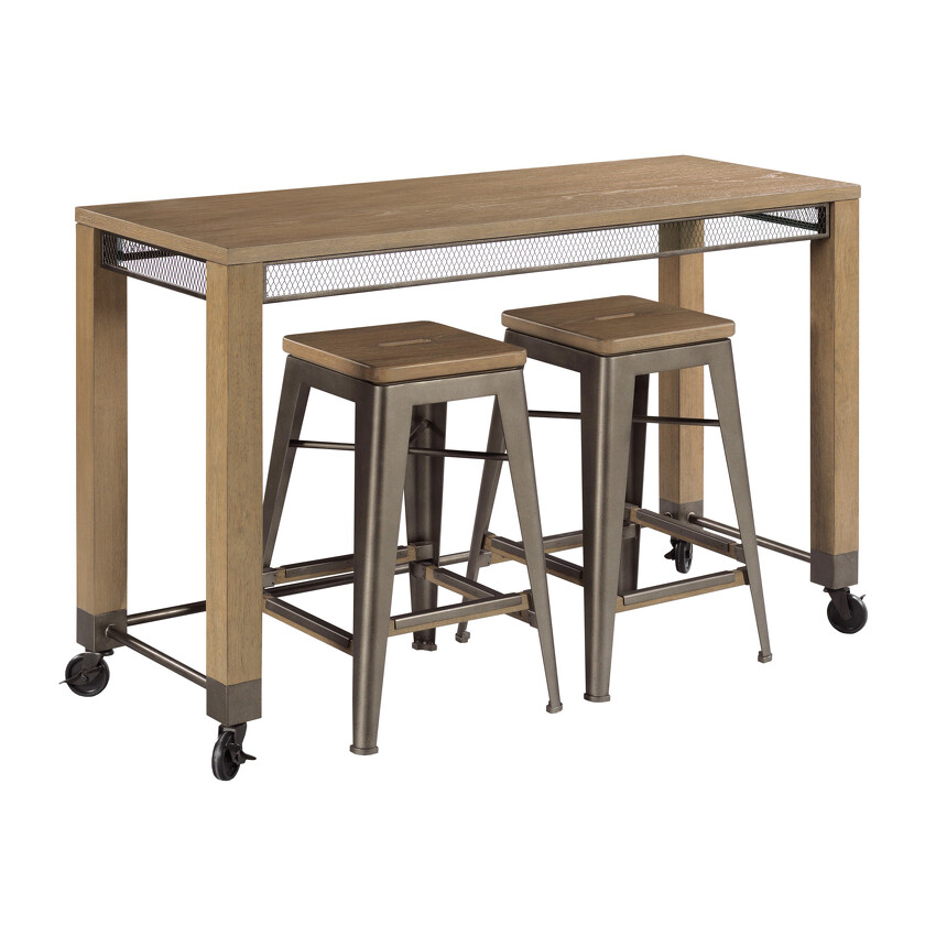 -COUNTER CONSOLE W/2 STOOLS